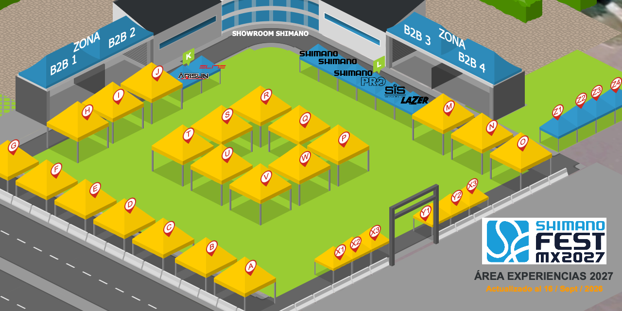 Mapa Experiencias Shimano Fest México 2027